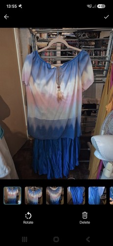 Blue tie dye off - tie,