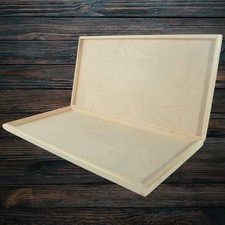 Large Shallow Wooden Box with