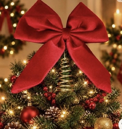 Christmas velvet bow red - bow,