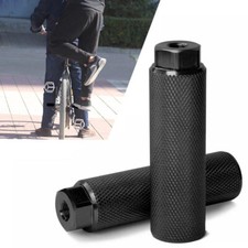 1Pair MTB BMX Bike Alloy Foot Stunt Pegs Footrest Cylinder Grip Fit 3/8'' Axle