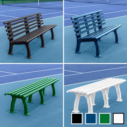 Vermont tennis court - vermont, benches