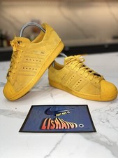 adidas Unisex Yellow Suede Trainers - Shanghai ? Size Uk 4
