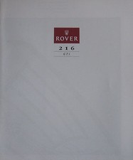 1990 Rover 216 GTi 16v sales Brochure
