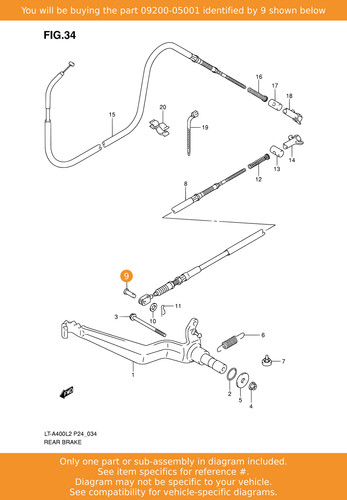 Suzuki pin 09200 05001 - suzuki, 09200-05001