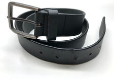 Bench Belt Black Mens Sz S 32 Silver Buckle 1 3/8"