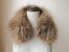 Real Raccoon Fur Collar Scarf For Jacket Coat natural brown High Quality 50*16cm