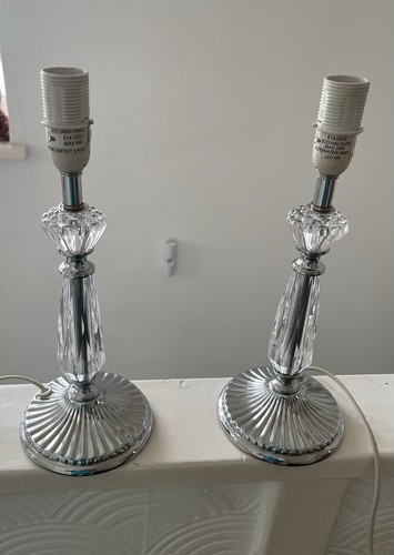 Pair chrome clear glass - chrome,