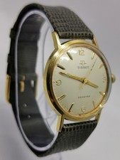 Vtg 1961 Tissot Seastar Gold Plate 34mm Hand Wind Mechanical Gents Watch Cal 781