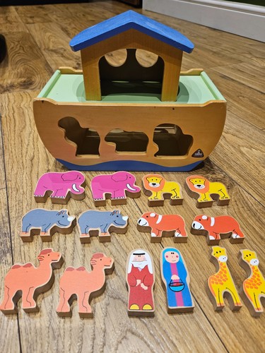 Elc wooden noahs ark shape - wooden,