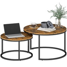 HOMCOM 2 Pcs Stacking Coffee