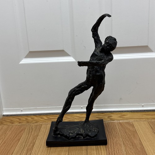 Bronze dancer sculpture - bronze,