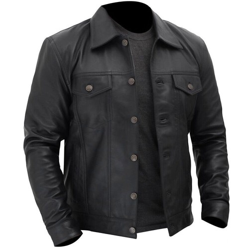Mens trucker real leather - trucker,