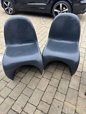 X 2 Panton Chairs / Vitra Black Gloss 