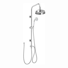 Dual Rigid Riser Rail Kit Carre Shower Pole 950mm Chrome Solid Brass ENKI RG063