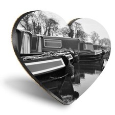 Heart MDF Coasters - BW -