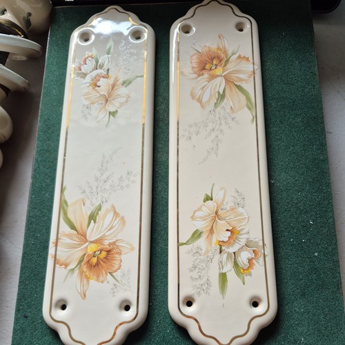 Pair fine orange white - orange, &