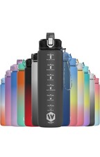 1L Water Bottle with Straw -