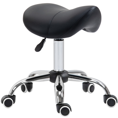 Leather saddle stool - leather,