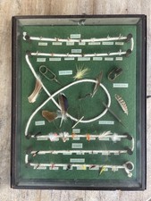 Framed Fly Fishing Display Box with Flies, Lures and Tying Equipment Collection