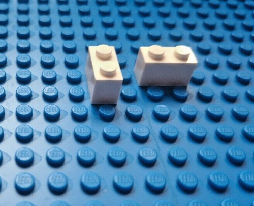 Lego white brick 1x2 - brick,
