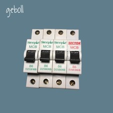 3 X STEEPLE D2SB06B MCB 1 X SECTOR SVMCB6/B MCB STEEPLE 6 AMP SECTOR 6 AMP MCB
