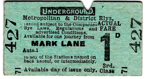 Railway ticket met - ticket:, &