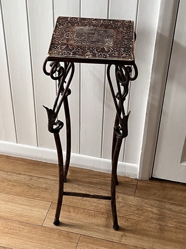 Vintage brass metal plant - brass,