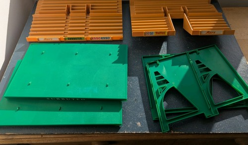 Boxed subbuteo green - and, tan