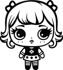 LOL Doll vinyl sticker large