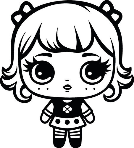 Lol doll vinyl sticker large - lol,