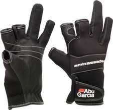 NEW ABU GARCIA STRETCH NEOPRENE FISHING GLOVES Baiting Gloves sea gear