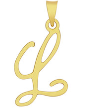 9ct gold pendant initial l