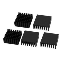 5pcs Aluminum Cooler Radiator Heat Sink Heatsink Black 25mm x 25mm x 10mm New