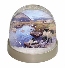 Border Collie on Sheep Watch Snow Globe Photo Waterball, AS-24GL