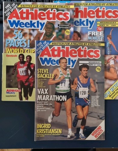 Athletics weekly magazines - athletics, x3