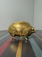 Antique Bronze Figural Pig