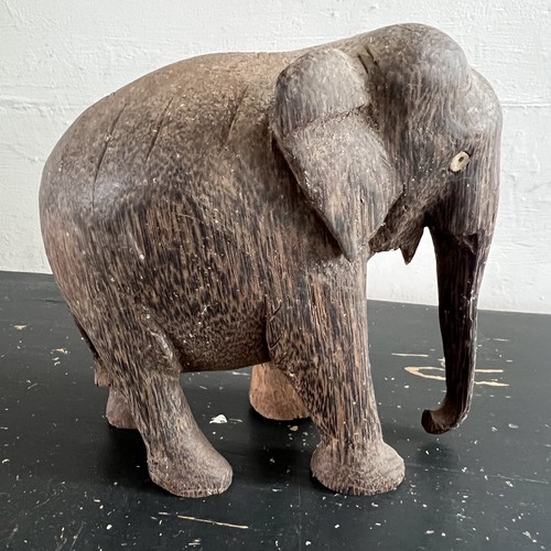 Vintage elephant hand carved - vintage,