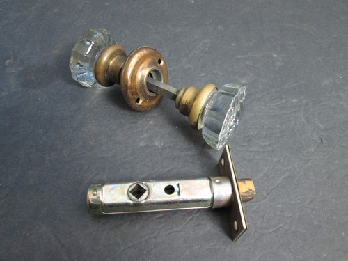 Vintage glass doorknobs with - vintage,