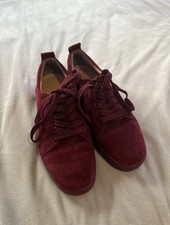 Christian Louboutin Burgundy Low Top Trainers EU42/UK8 No Box