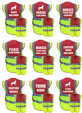HORSE RIDING HI VIS RED/YELLOW