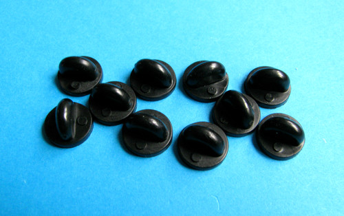 Black push on rubber pin - black,,
