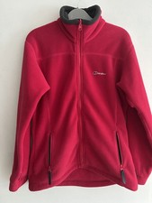 Bergahus Polartec thermal pro women’s Full Zip Closure Red Fleece Size 10