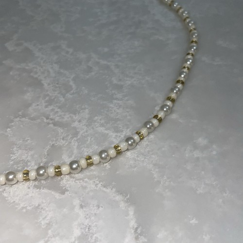 Ivory beaded choker - ivory,