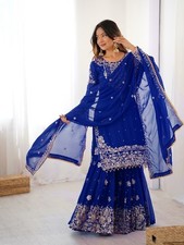 Blue Wedding Punjabi Sharara