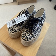 Superga Leopard Print Platform