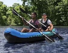 Tobin Sports Wavebreak 10ft 2 Person Inflatable Kayak Set inc Pump Gear, Paddles