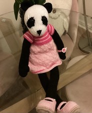 Hand knitted With Love Mia the Panda Designed  by Louise Crowther