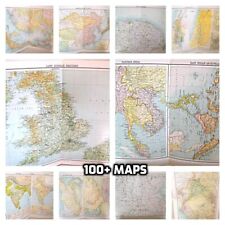 100+ MAPS  Map Plates - Removed from Royal Atlas Of England & Wales world