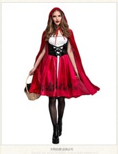UK Seller Halloween Adult Fancy Dress Costume little Red Riding Hood UK 6-16