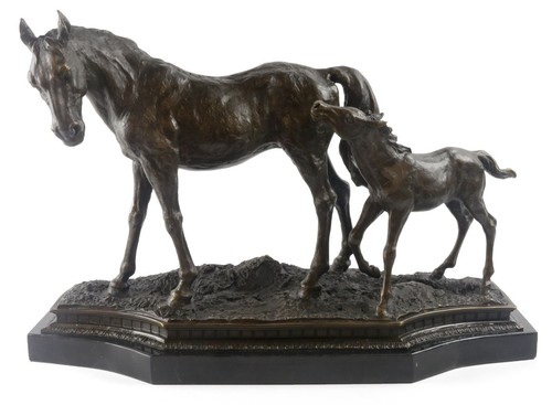 Bronze horse and foal - and, foal"